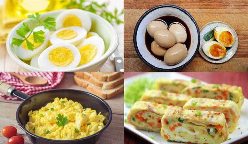 Mỗi món ăn sẽ tương ứng với lượng calo trứng gà khác nhau
