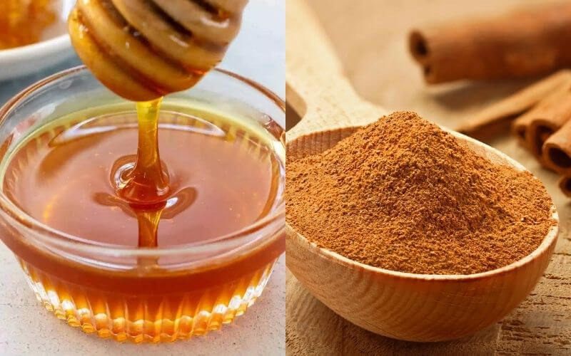 Mật ong và bột quế là hỗn hợp giảm sưng, che mụn tốt