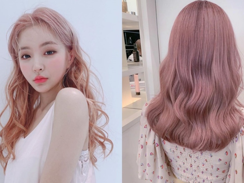 Màu tóc nâu hồng khói mang tới vẻ kiêu kỳ và ngọt ngào