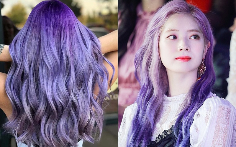 Tóc màu xanh tím được các idol Hàn Quốc lăng xê nhiệt tình