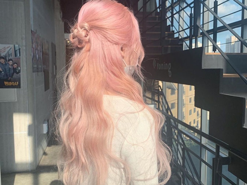 Tóc hồng pastel ombre cực kỳ nhẹ nhàng thanh thuần